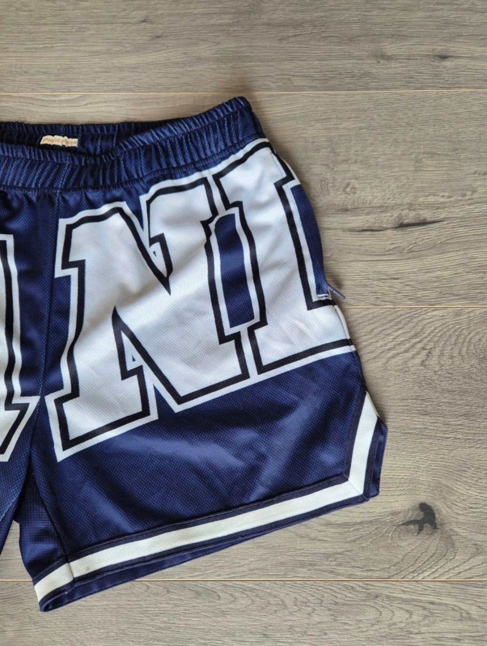Clan de Banlieue Mesh Basketball Shorts Dark Blue / White – Sporty Shorts – photo 4